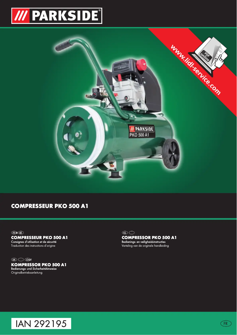 Image de la première page du manuel de l'appareil PKO 500 A1