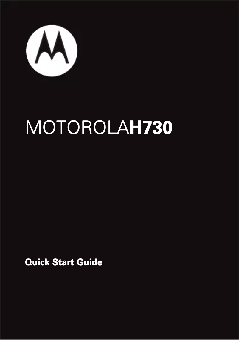 Page 1 de la notice Manuel utilisateur Motorola H730