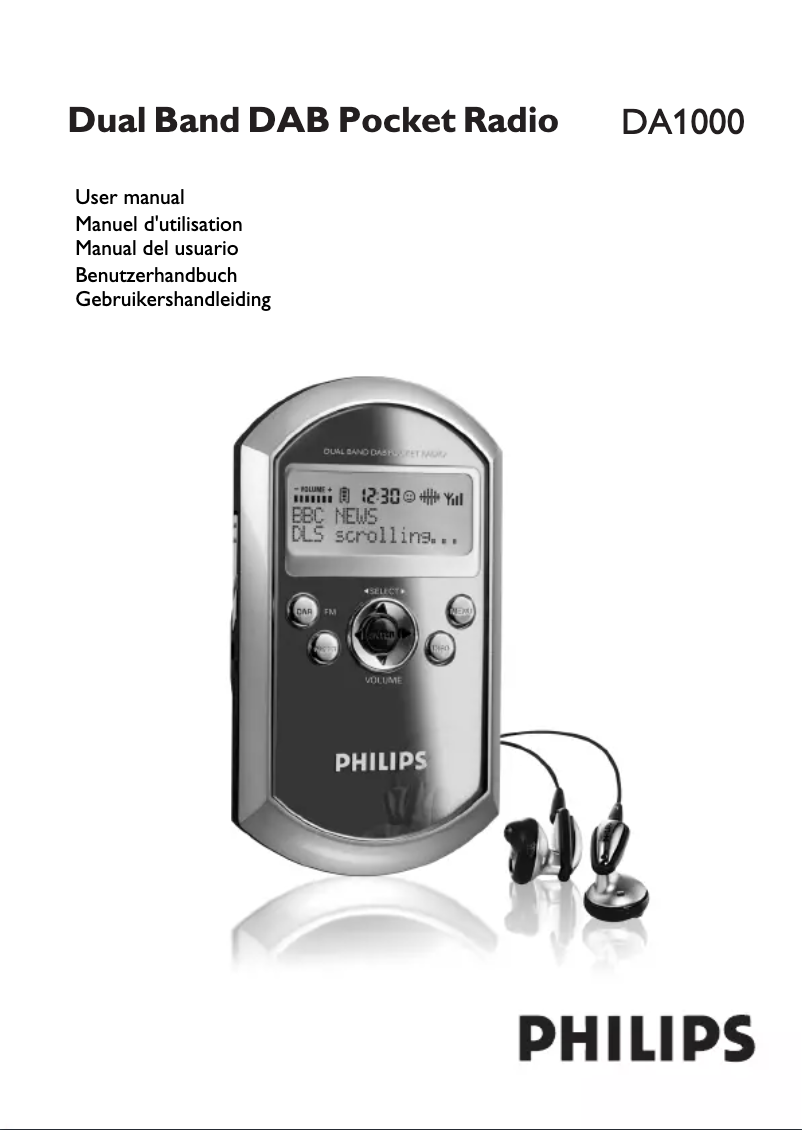 Page n°1 - Manuel utilisateur Philips DA1000