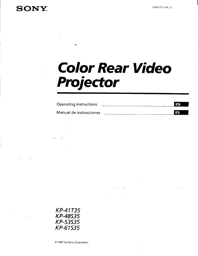 Page 1 de la notice Manuel utilisateur Sony KP-48S35