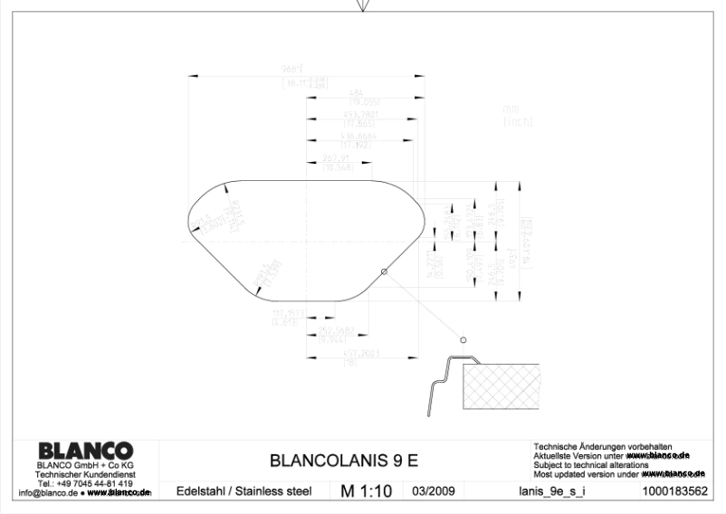 Page n°1 - Manuel utilisateur BLANCO LANIS 9 E