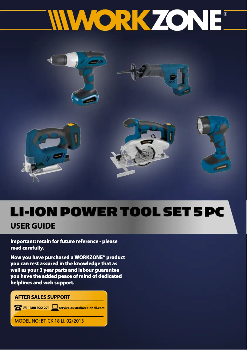 Image de la première page du manuel de l'appareil BT-CK 18 Li