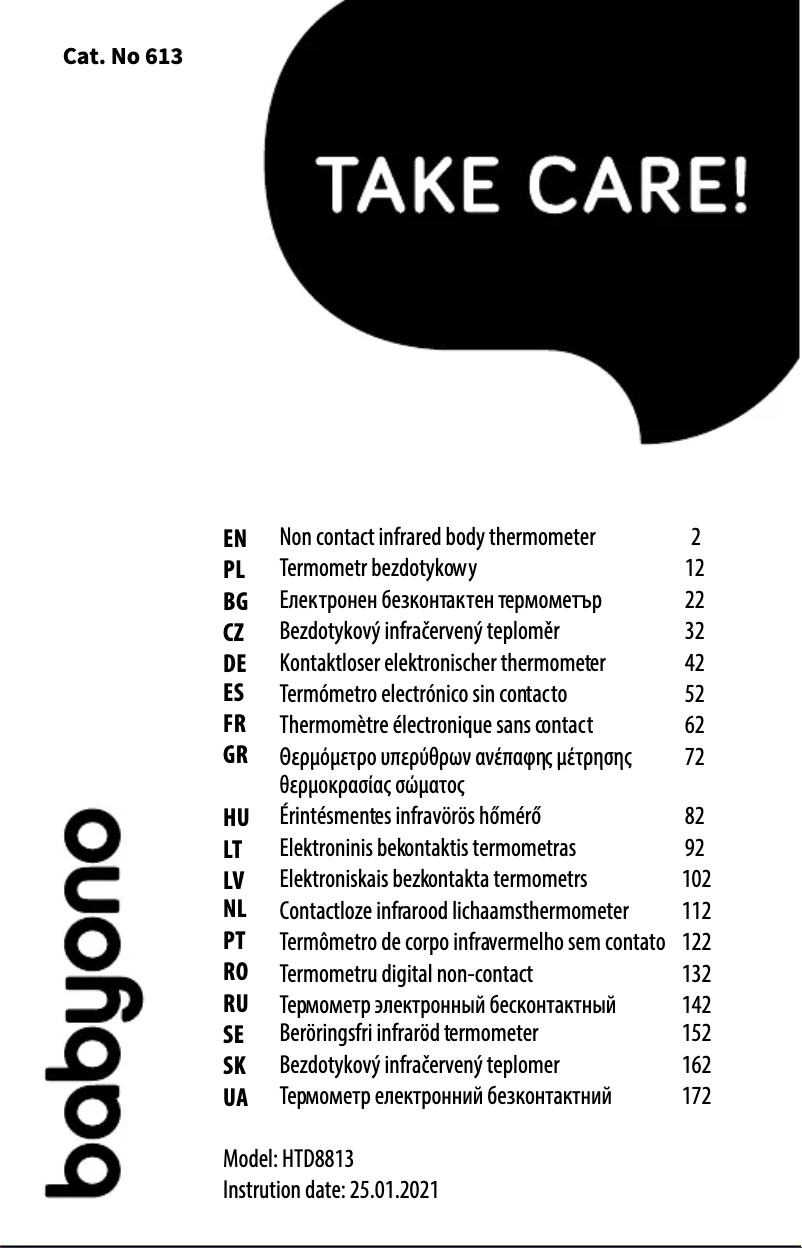 Página 1 del manual Manual de usuario BabyOno HTD8813
