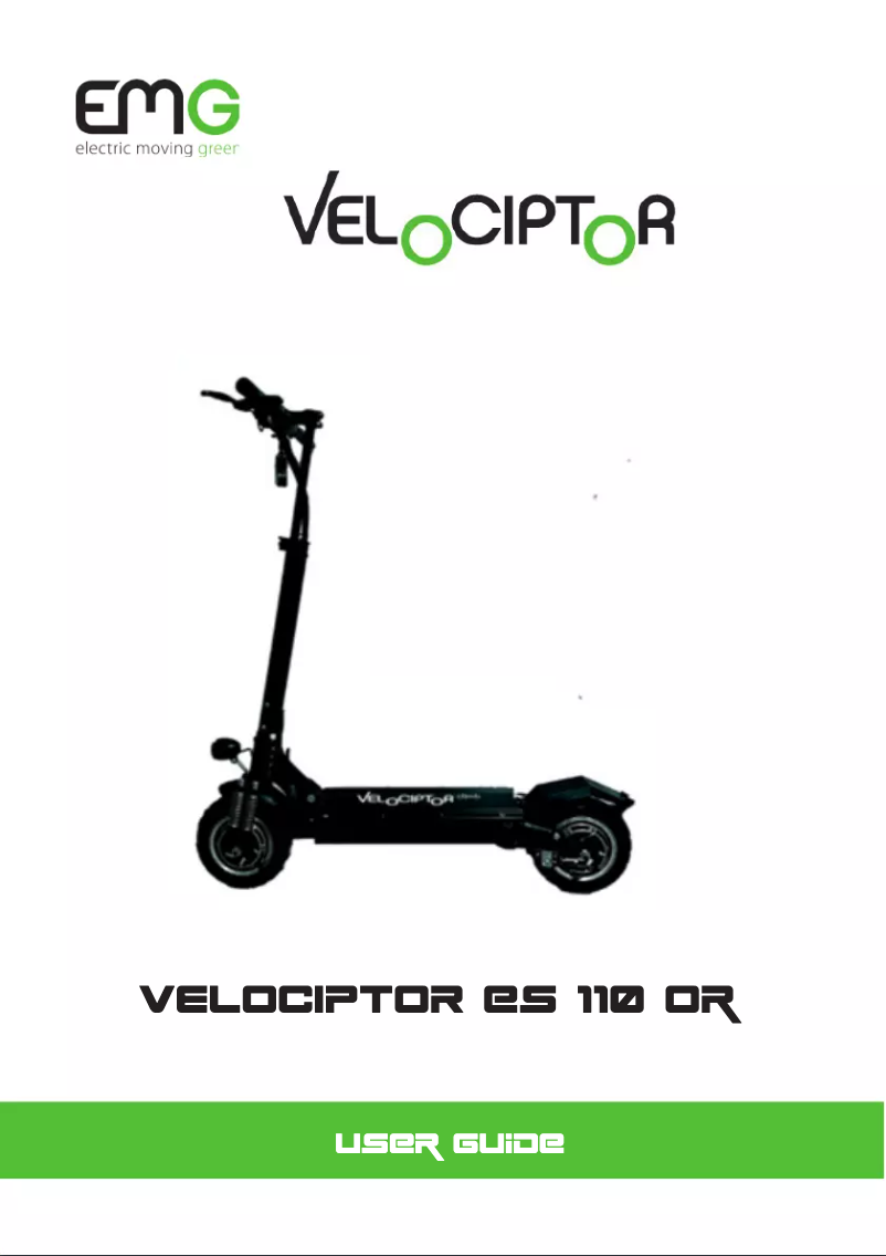 Page n°1 - Manuel utilisateur EMG Velociptor Climb ES110OR