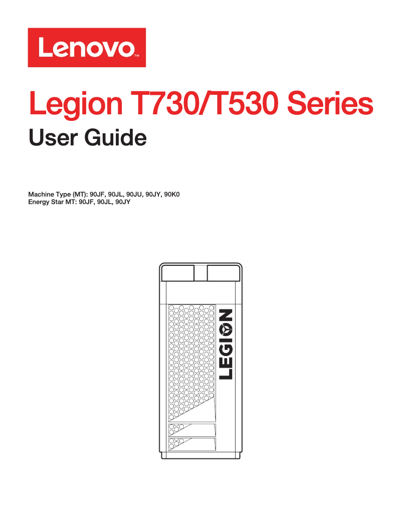 Página 1 del manual Manual de usuario Lenovo Legion T530-28ICB 90JL004VMH