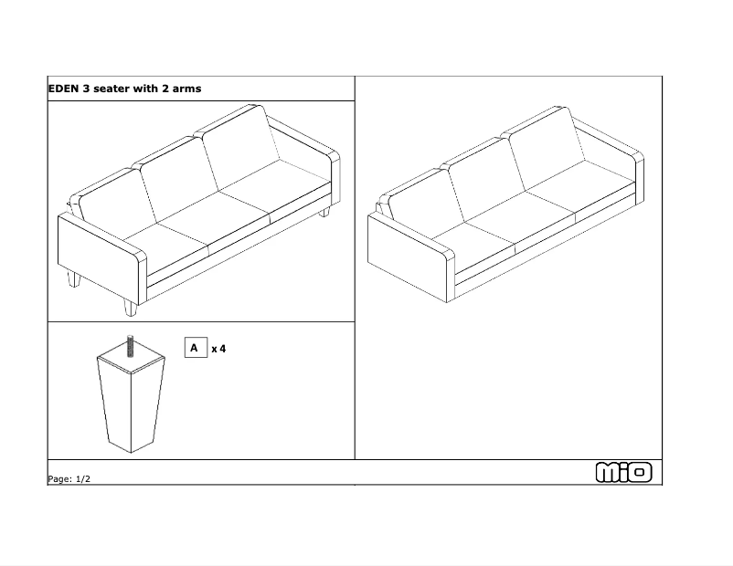 Page 1 de la notice Manuel utilisateur Mio Eden