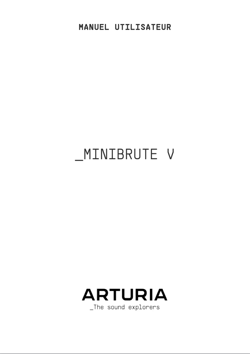 Page 1 de la notice Manuel utilisateur Arturia MiniBrute V