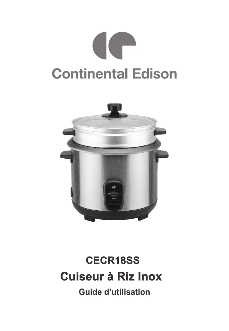 Page 1 de la notice Manuel utilisateur Continental Edison CECR18SS
