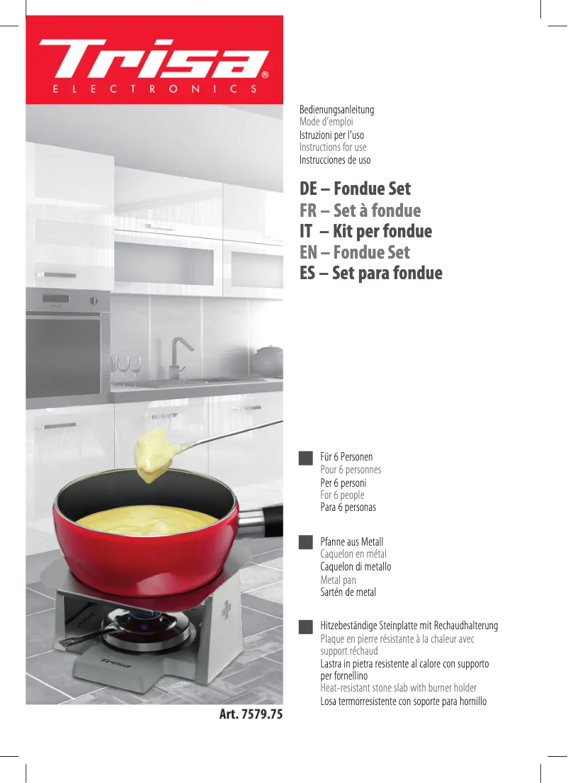 Page n°1 - Manuel utilisateur Trisa 7579.75