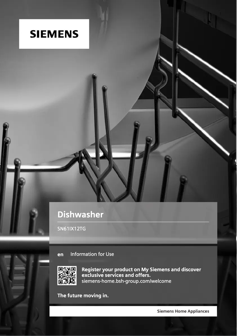 Page n°1 - Manuel utilisateur Siemens iQ100 SN61IX12TG
