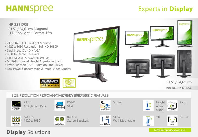 Page 1 de la notice Manuel utilisateur Hannspree HP 227 DJB