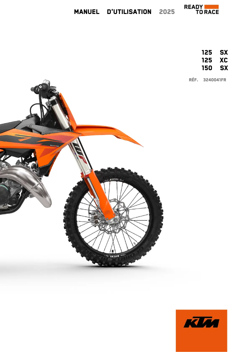 Page n°1 - Manuel utilisateur KTM 125 XC (2025)