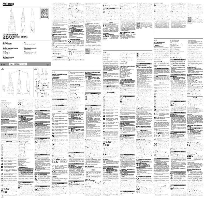Page 1 de la notice Manuel utilisateur Melinera IAN 325705