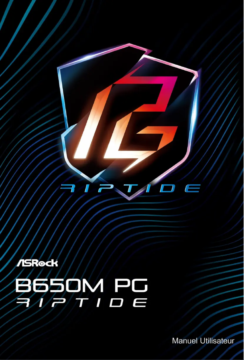 Page 1 de la notice Manuel utilisateur Asrock B650M PG Riptide