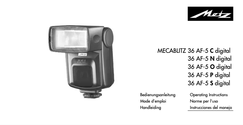 Imagen de la primera página del manual del dispositivo 36 AF-5 digital