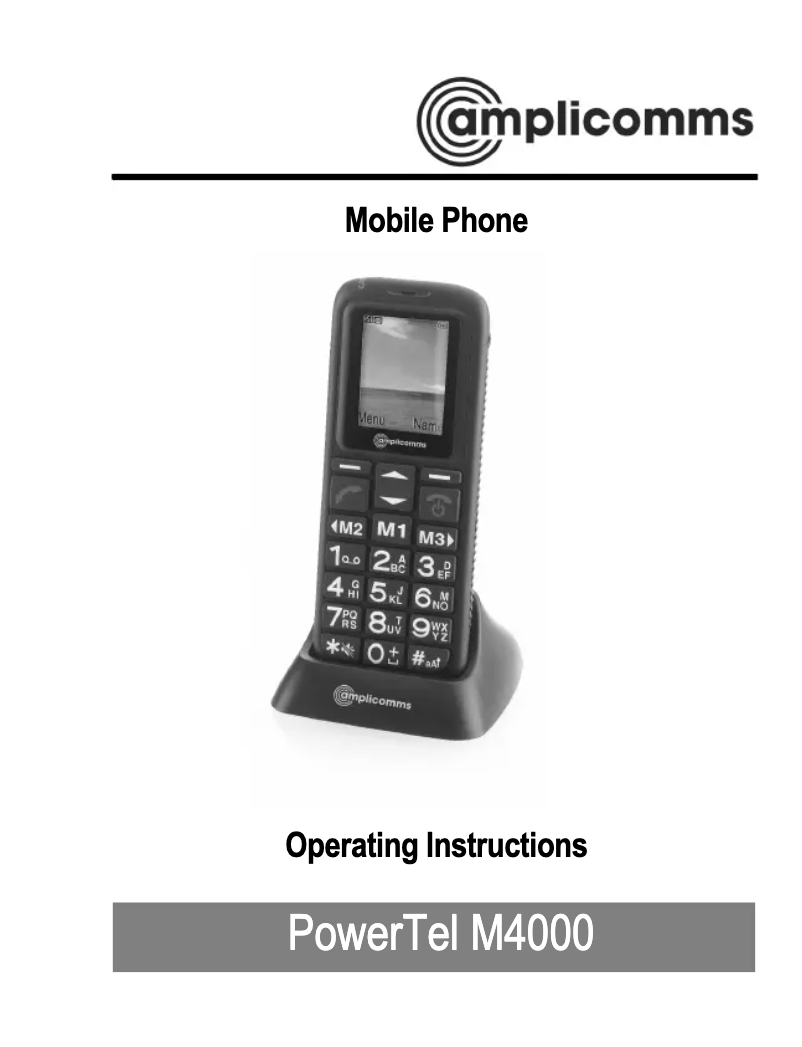 Image de la première page du manuel de l'appareil PowerTel M4000