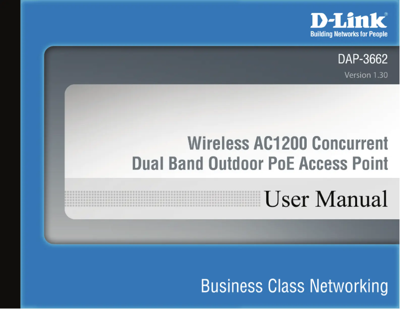 Page 1 de la notice Manuel utilisateur D-Link DAP-3662