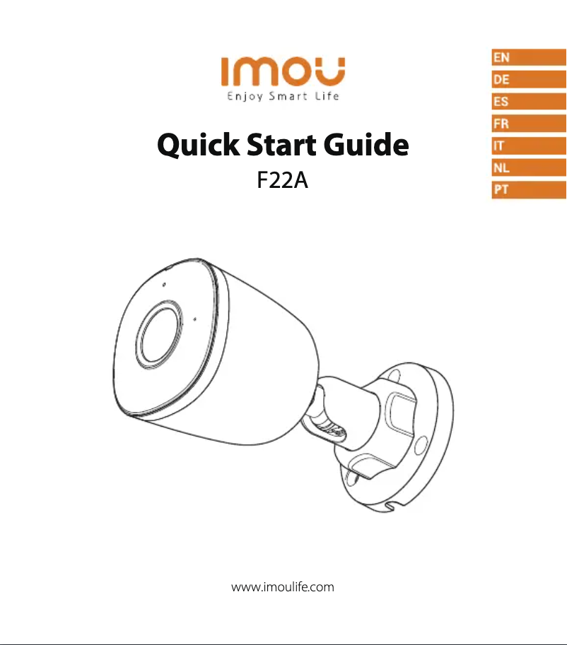 Page 1 de la notice Manuel utilisateur Imou IPC-F22A