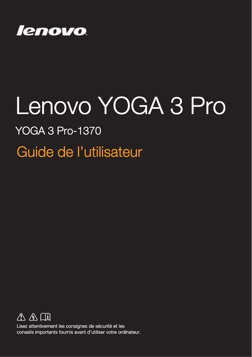 Image de la première page du manuel de l'appareil YOGA 3 Pro