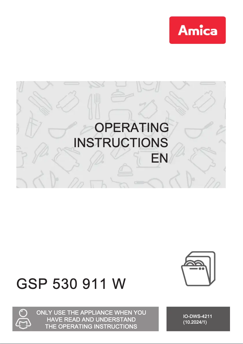 Page 1 de la notice Manuel utilisateur Amica GSP 530 911 W