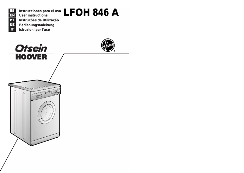 Page 1 de la notice Manuel utilisateur Otsein-Hoover LB LFOH 846 A