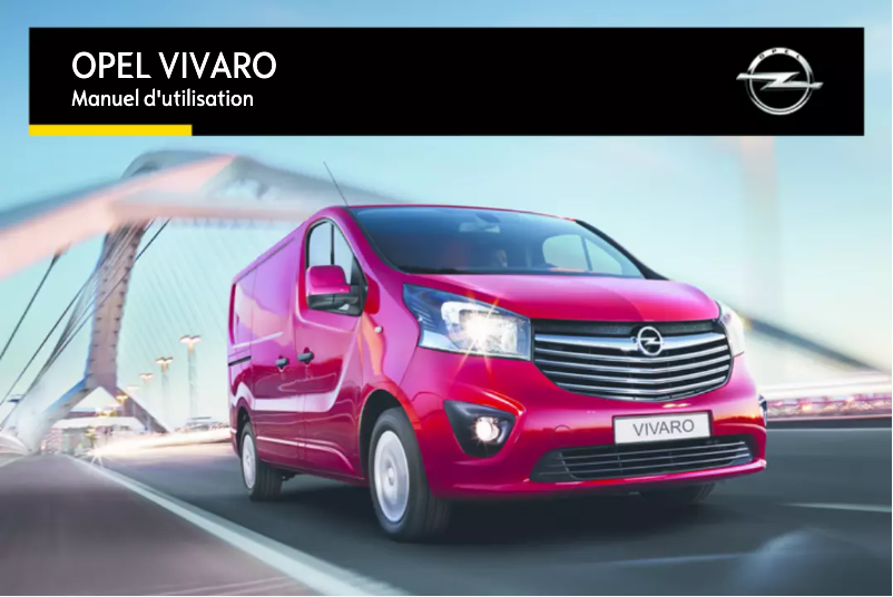 Image de la première page du manuel de l'appareil Vivaro (2015)