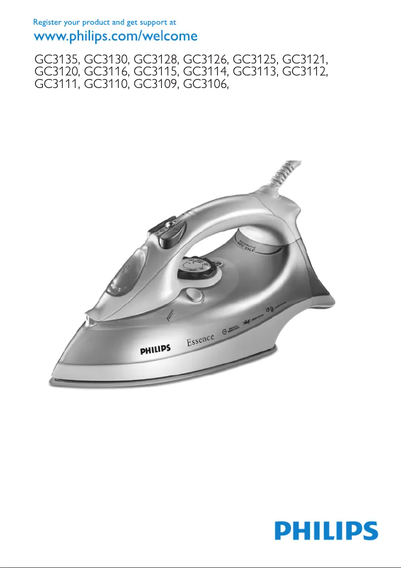 Page n°1 - Manuel utilisateur Philips Essence GC3121