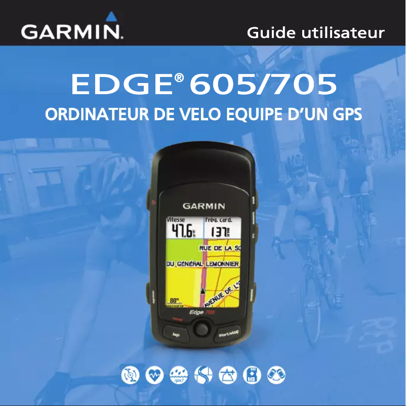 Image de la première page du manuel de l'appareil Edge 605