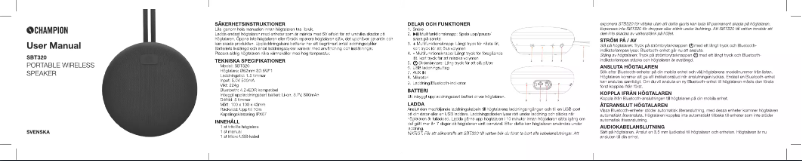 Page 1 de la notice Manuel utilisateur Champion SBT320G