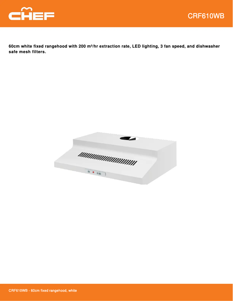 Image de la première page du manuel de l'appareil CRF610WB