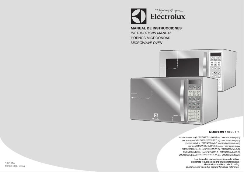 Page n°1 - Manuel utilisateur Electrolux EMMNP313D2SM