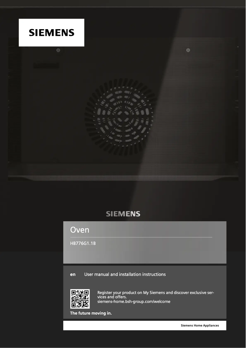 Page 1 de la notice Guide d'installation Siemens HB776G1B1B