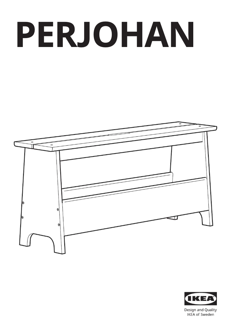 Page 1 de la notice Manuel utilisateur Ikea PERJOHAN 604.853.39