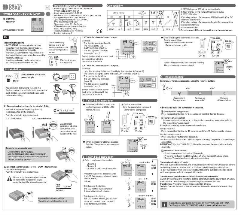 Image de la première page du manuel de l'appareil Tyxia 5610
