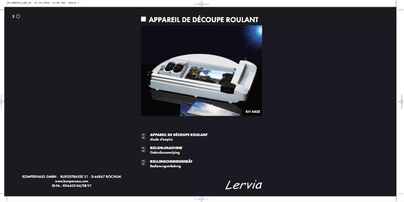 Page 1 de la notice Manuel utilisateur Lervia KH 4435