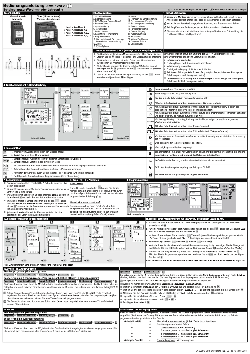 Page 1 de la notice Manuel utilisateur Müller SC 28.19 pro