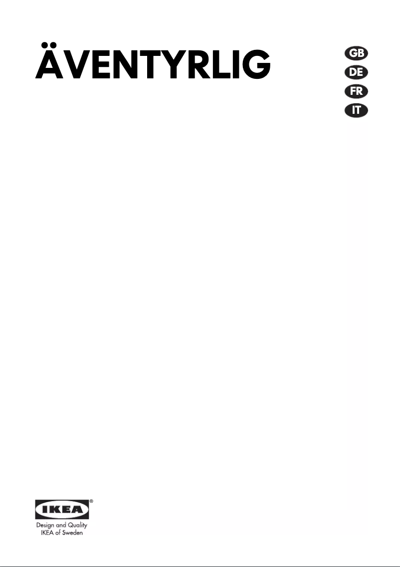 Image de la première page du manuel de l'appareil AVENTYRLIG