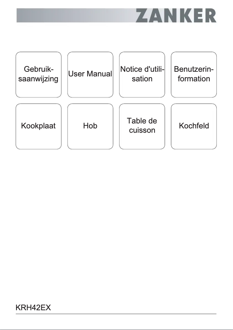 Page 1 de la notice Manuel utilisateur Zanker KRH 42