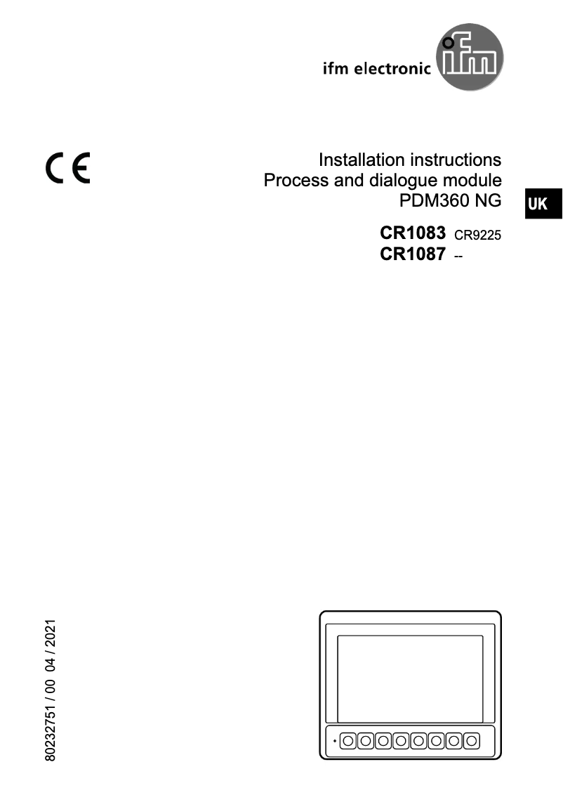 Image de la première page du manuel de l'appareil CR1083