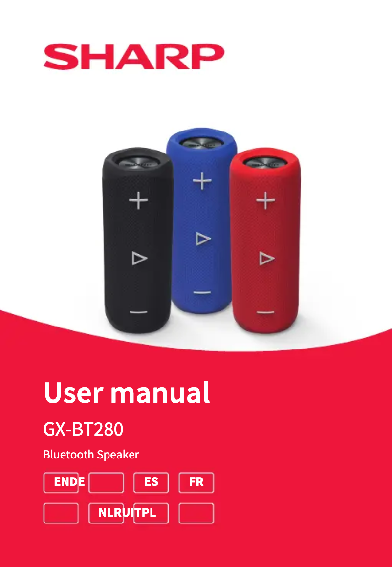 Page 1 de la notice Manuel utilisateur Sharp GX-BT280