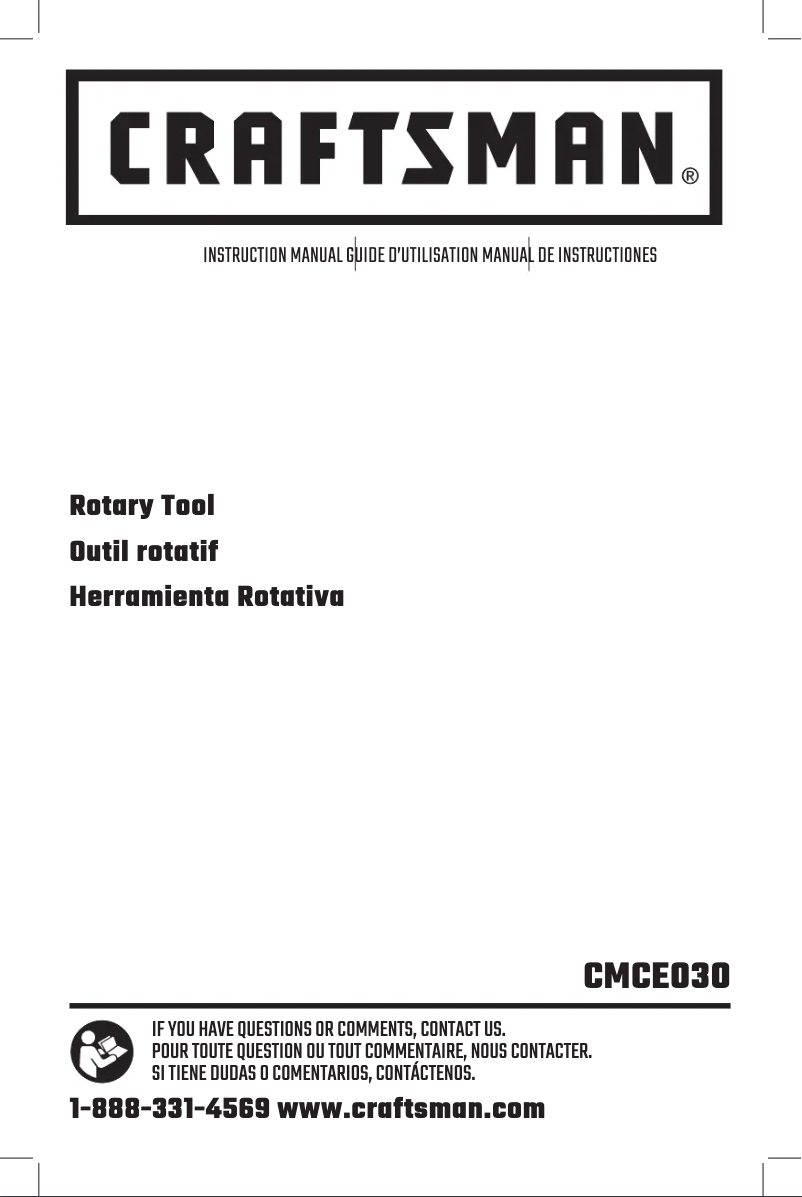 Page 1 de la notice Manuel utilisateur Craftsman CMCE030
