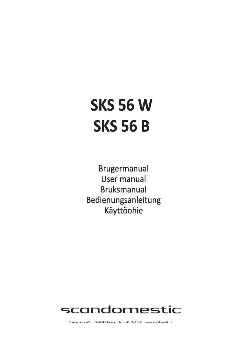 Page n°1 - Manuel utilisateur Scandomestic SKS 56 W