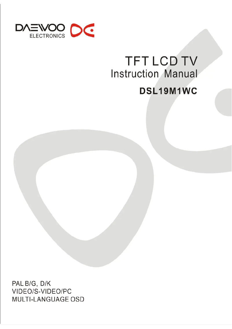 Page 1 de la notice Manuel utilisateur Daewoo DSL-19M1TC