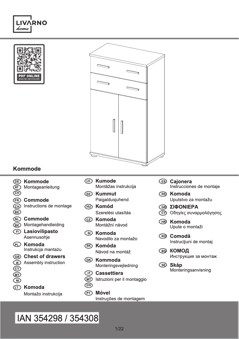 Page 1 de la notice Manuel utilisateur Livarno Lux IAN 374591