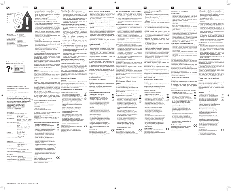 Imagen de la primera página del manual del dispositivo PC 7 USB