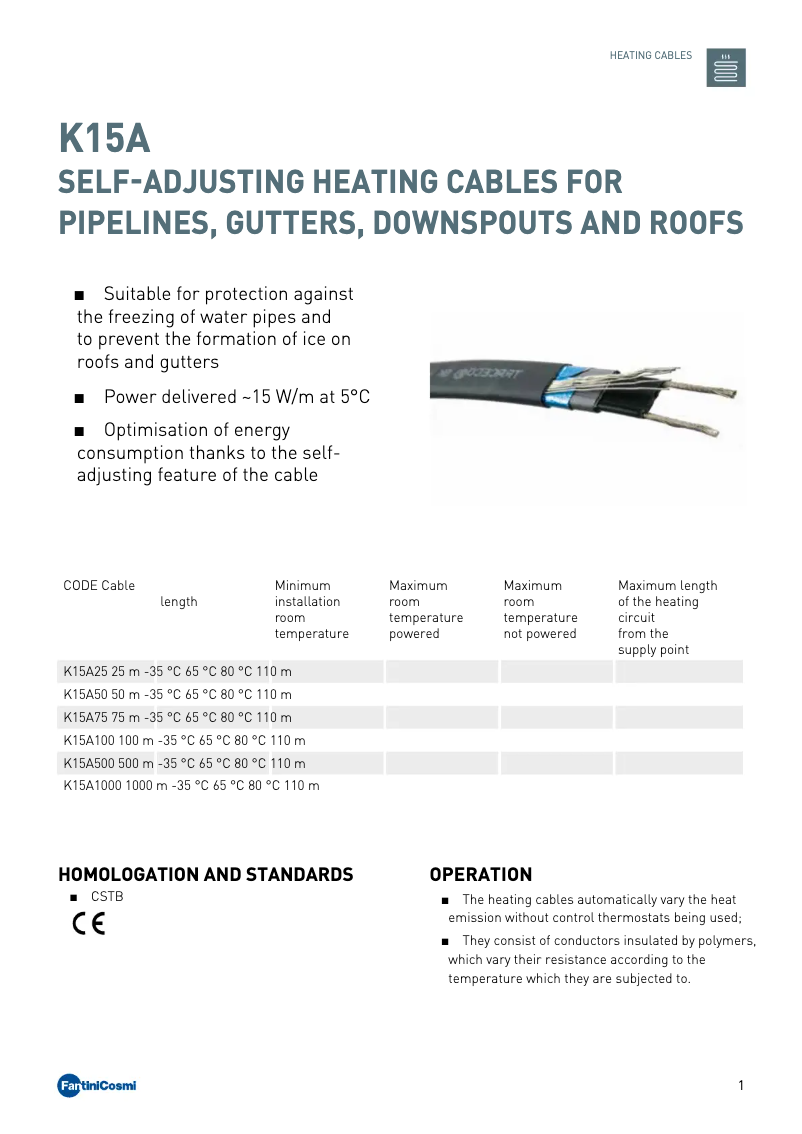 Page 1 de la notice Manuel utilisateur Fantini Cosmi K15A