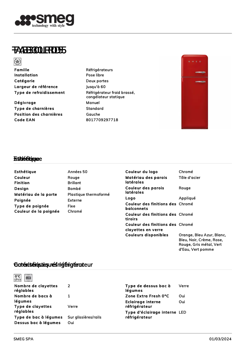 Image de la première page du manuel de l'appareil FAB30LRD5