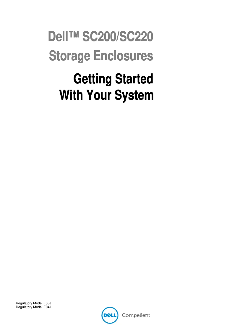 Page 1 de la notice Manuel utilisateur Dell SC200