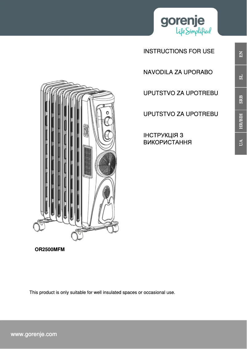 Image de la première page du manuel de l'appareil OR2500MFM