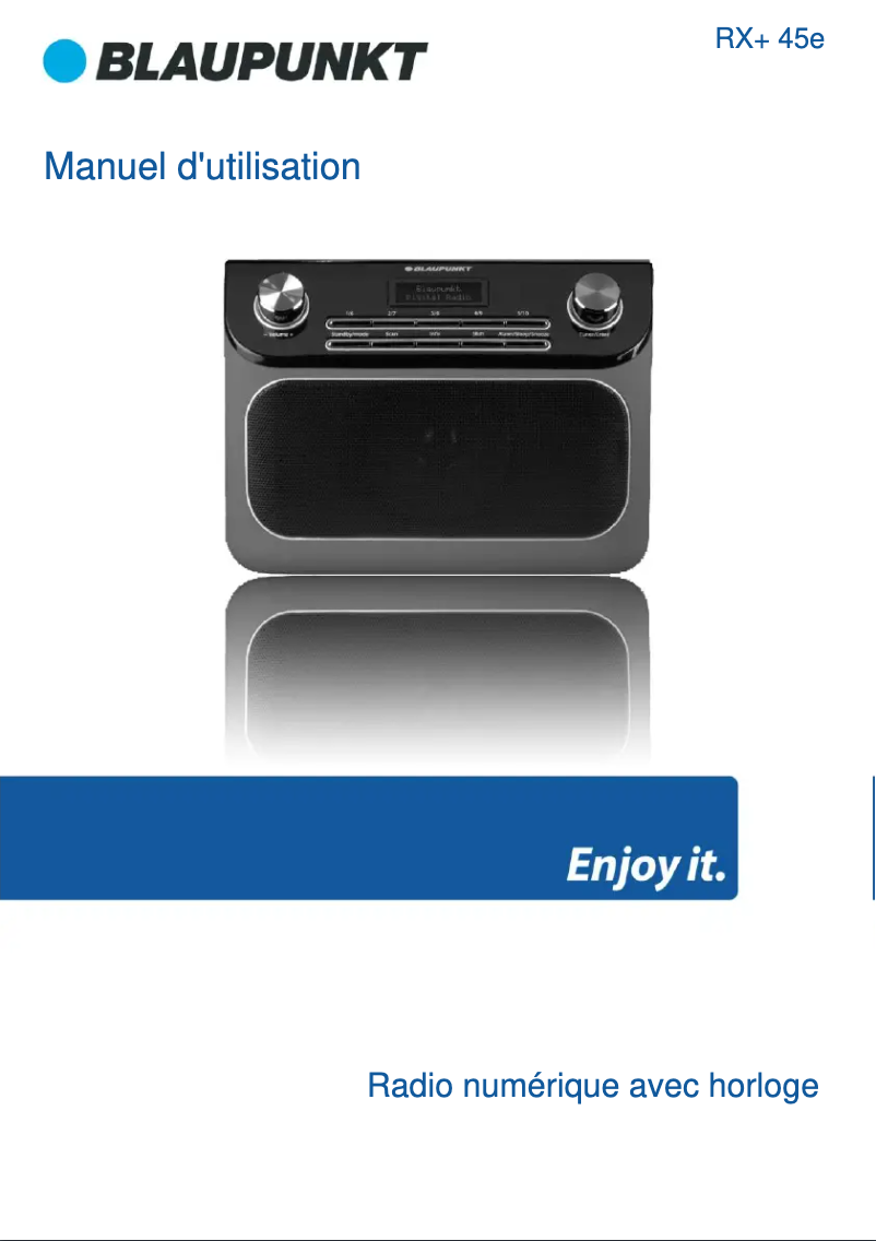 Image de la première page du manuel de l'appareil RX+ 45e